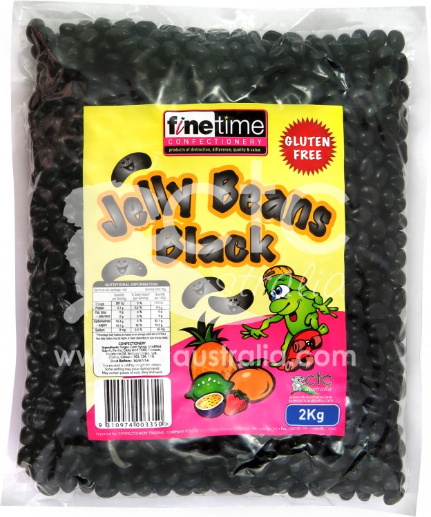 Black jelly beans Lollies 4 U